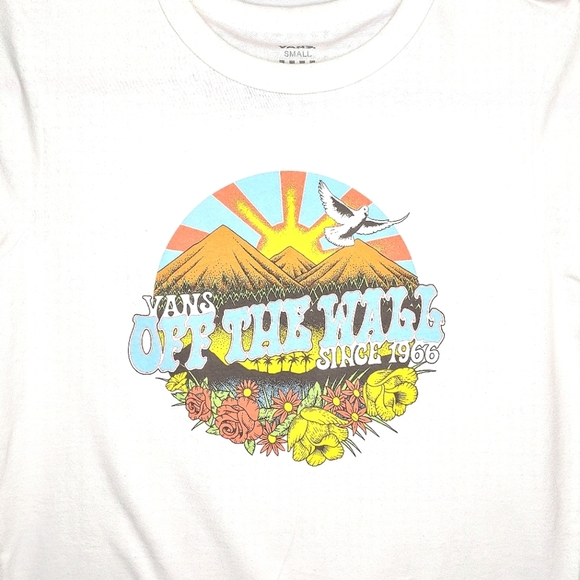 Vans Off the Wall 1966 tee/top. Small, white - Picture 6 of 7